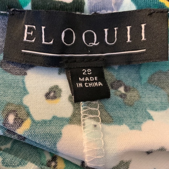 Eloquii Dress Floral Print Sleeveless Twist Tulip Skirt Green Size 28 - Picture 7 of 8